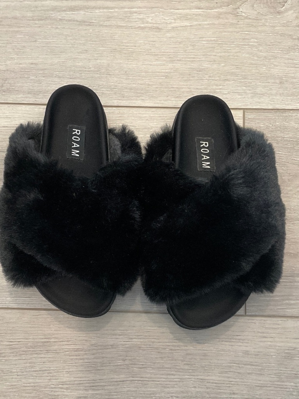 ROAM Cloud Slipper Faux Fur in Black Size EU 36 NEW